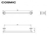 MEDIDAS TOALLERO LAVABO 60cm ARCHITECT S+ COSMIC